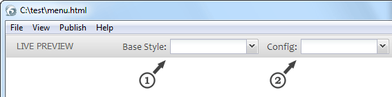 css menu style select